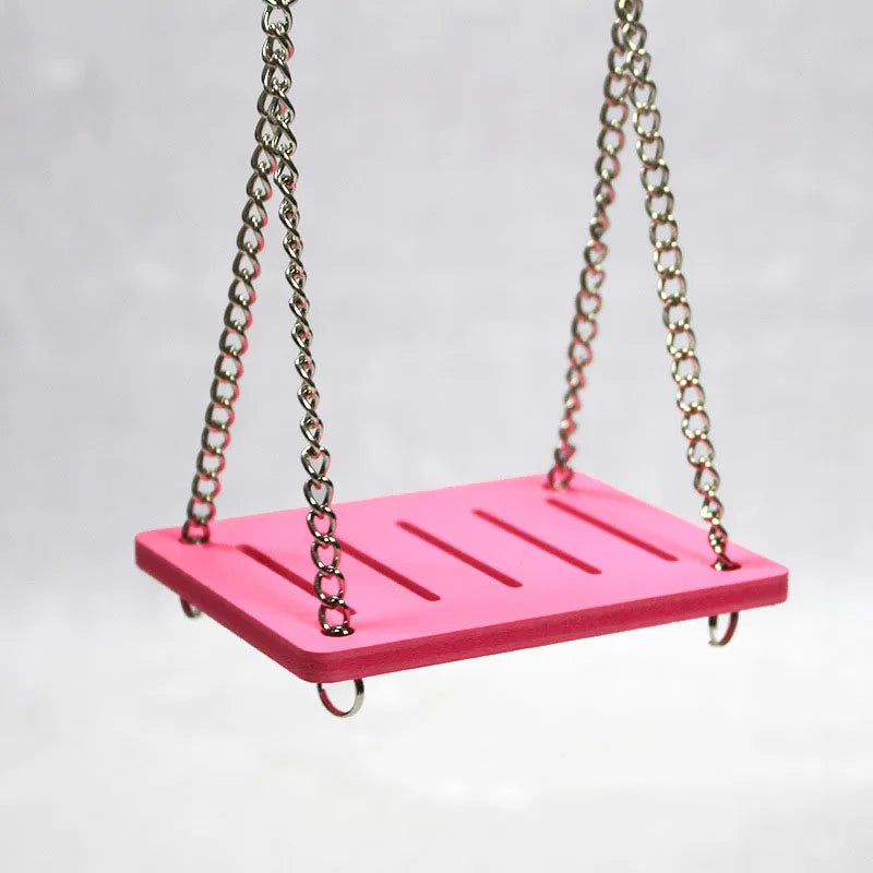 Cute Parrot Hamster Small Swing Shake Suspension Toy Hanging Bed Pet Products Entertainment Eexercise Toys