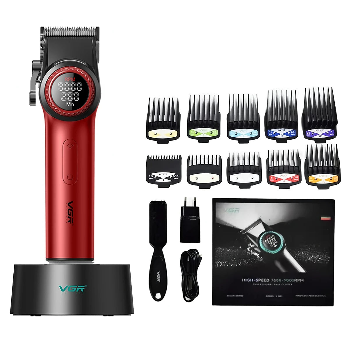 VGR Hair Trimmer Professional Hair Cutting Machine Barber Hair Clipper Adjustable Haircut Machine 9000 RPM Trimmer for Men V-001