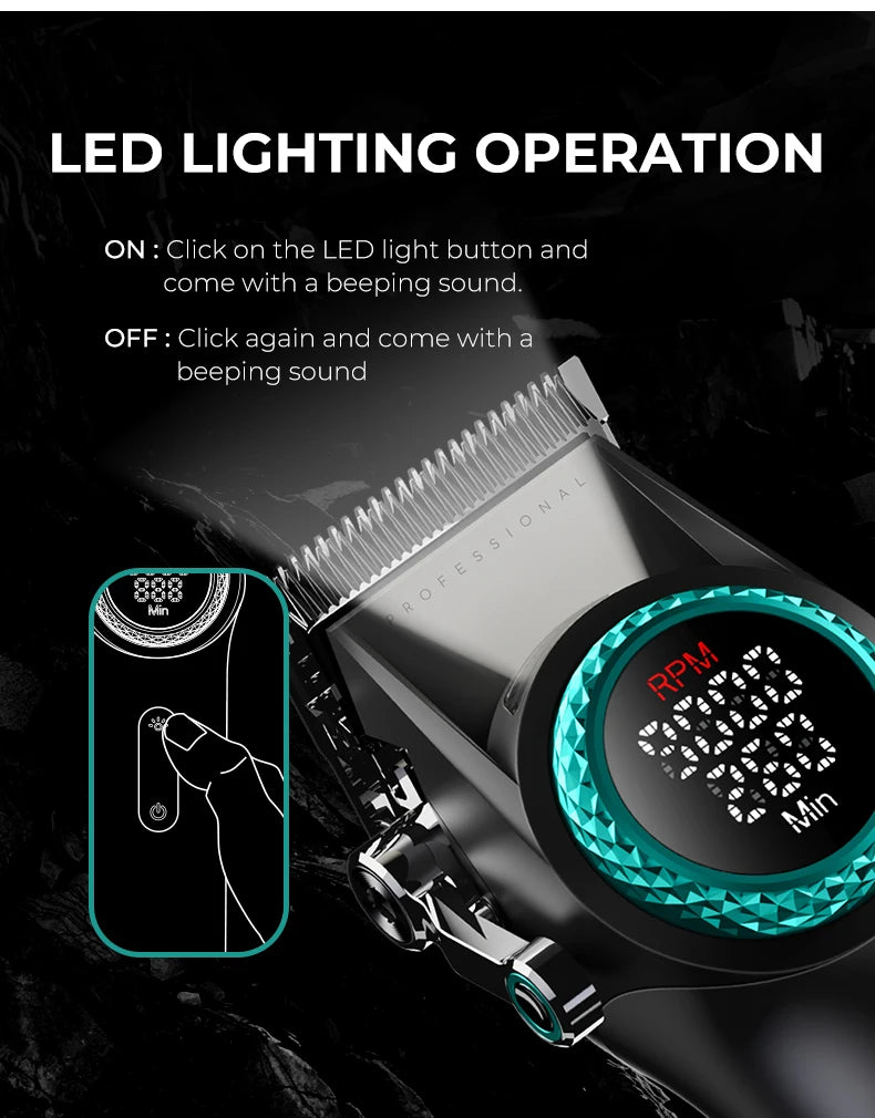 VGR Hair Trimmer Professional Hair Cutting Machine Barber Hair Clipper Adjustable Haircut Machine 9000 RPM Trimmer for Men V-001
