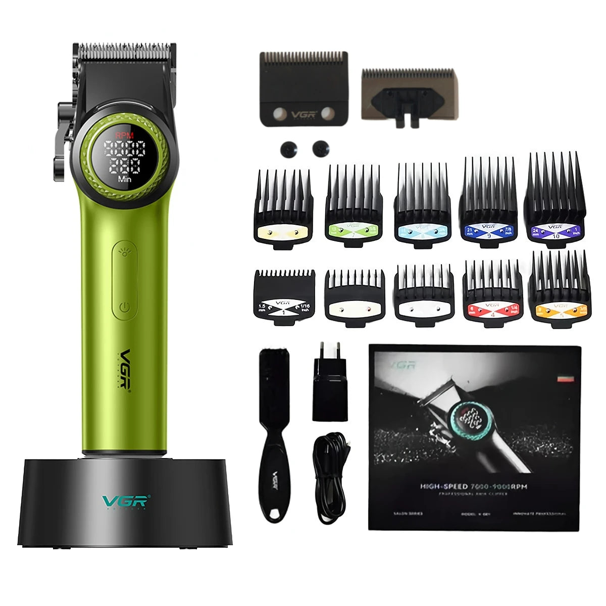 VGR Hair Trimmer Professional Hair Cutting Machine Barber Hair Clipper Adjustable Haircut Machine 9000 RPM Trimmer for Men V-001