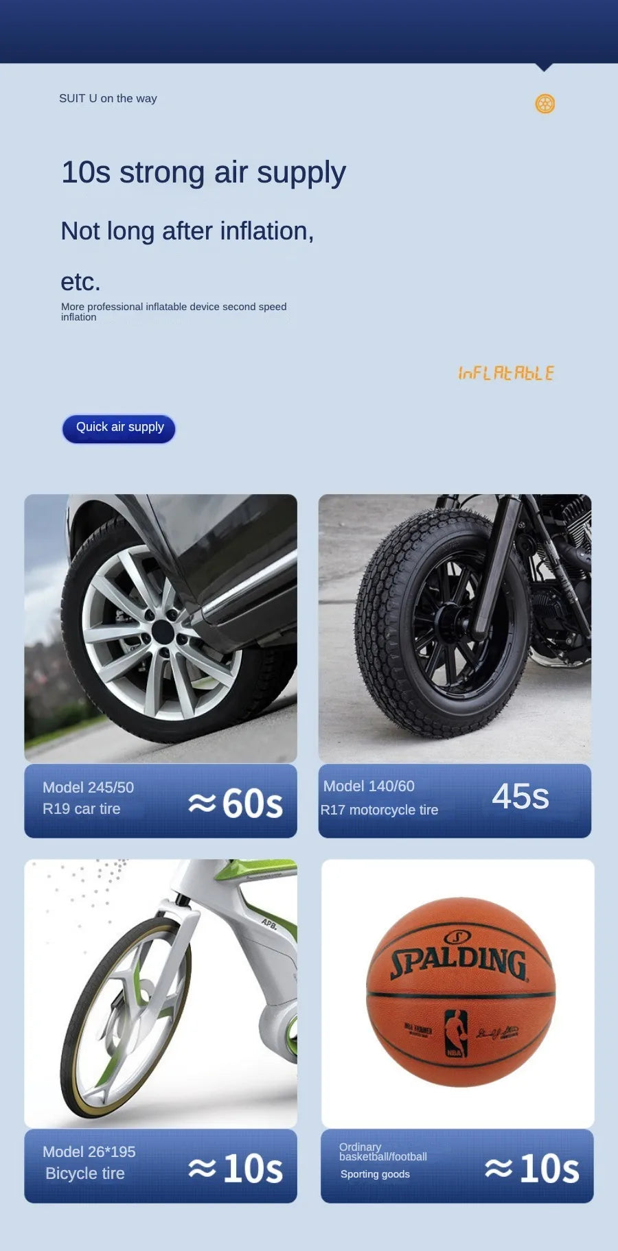 Pneumatic pump for automobiles, air compressor, air pump, portable tire inflator, electric motorcycle pump, air compressor for a